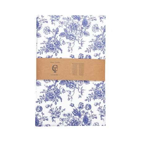 Recycled Curtain Panel 2-pack Juni, White/Blue