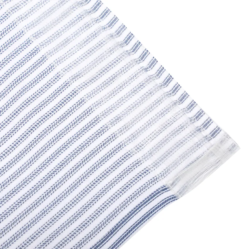 Recycled Curtain Panel 2-pack Lina, Grey Blue/White