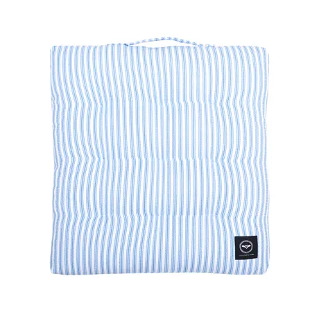 Recycled Chair Pad Lina, Light Blue/White