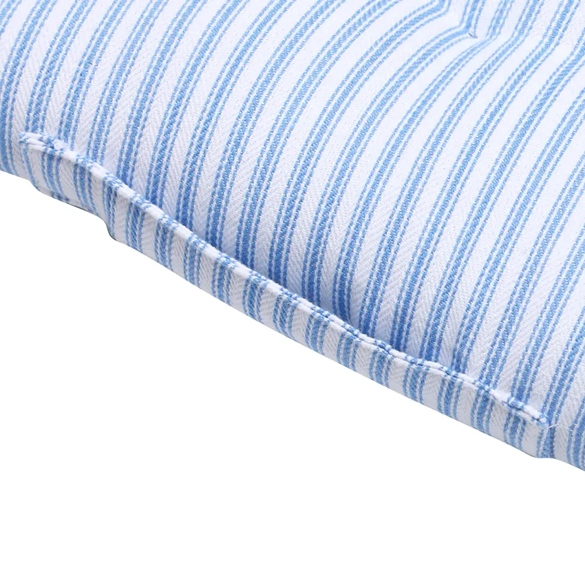 Recycled Chair Pad Lina, Light Blue/White