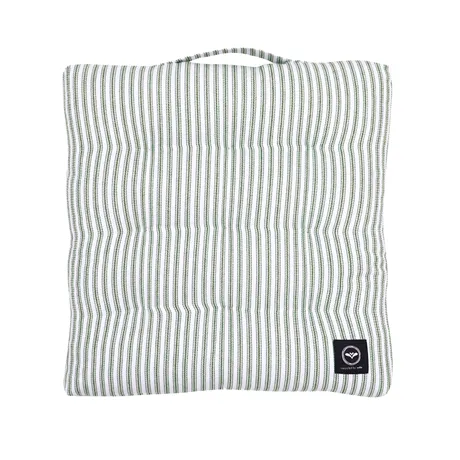Recycled Chair Pad Lina, Green/White