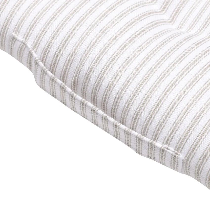 Recycled Chair Pad Lina, Linen/White