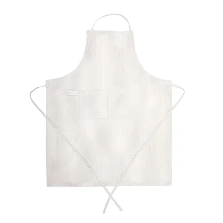 Recycled Apron Bosse, Linen/White