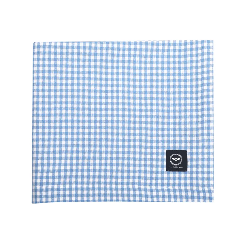 Recycled Tablecloth Madicken, Light Blue/White