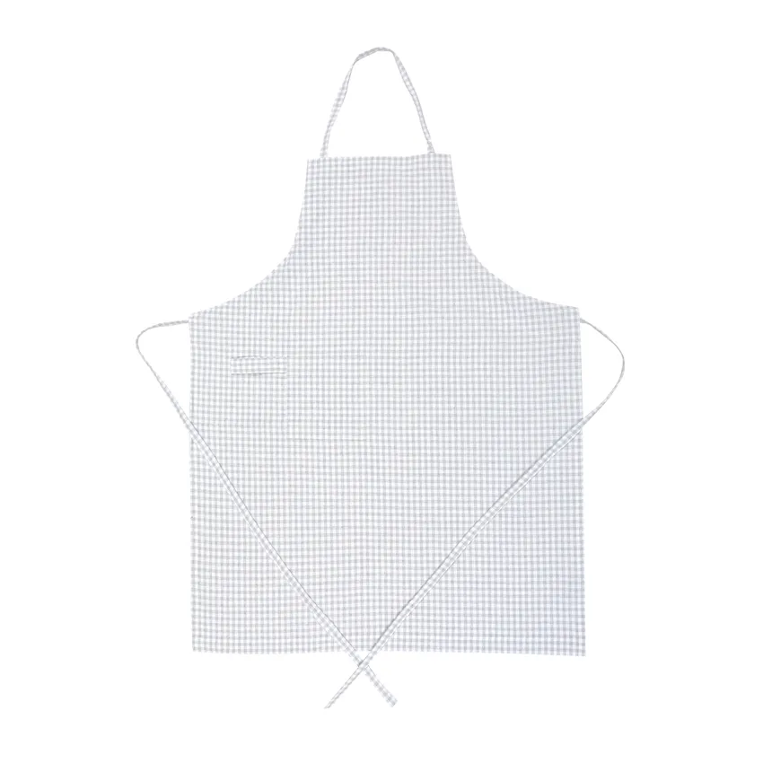 Recycled Apron Madicken, Light Grey/White