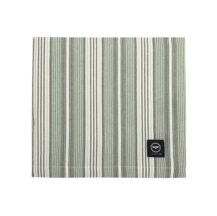 Recycled Tablecloth Eden, Green/Beige