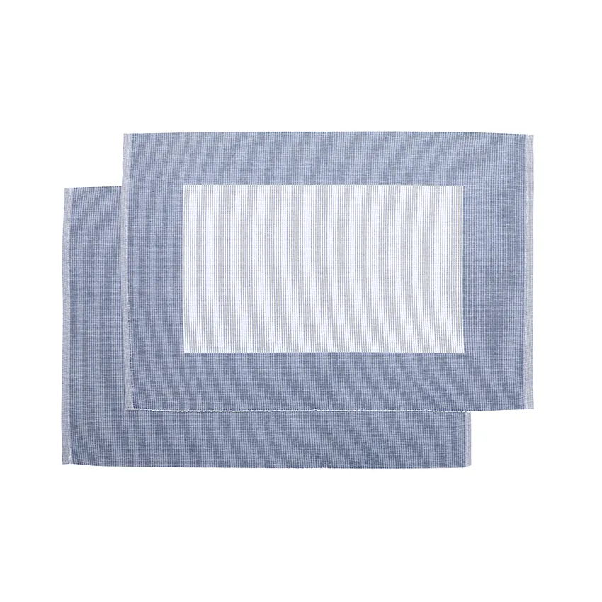 Recycled Placemat 2-pack Poppy, Grey Blue/White