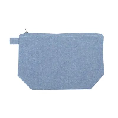 Recycled Toiletry Bag Elin, Grey Blue/White