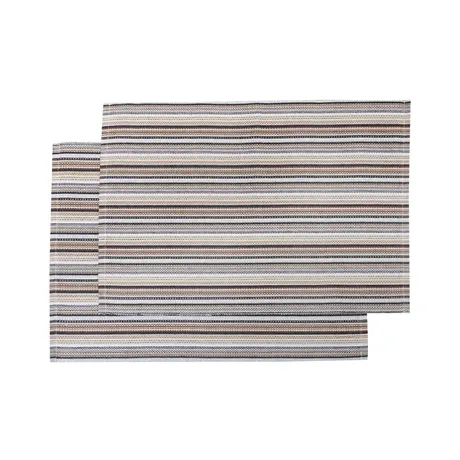 Recycled Placemat 2-pack Goa, Grey/Black