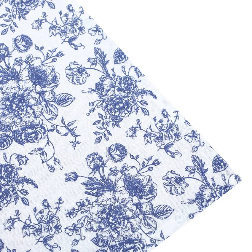 Recycled Tea Towel Recycling Linnea, 4-assorted, White/Blue