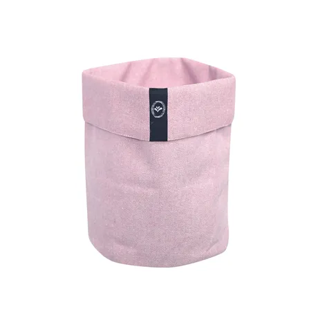 Recycled Storage Basket Elin, Light Pink/White