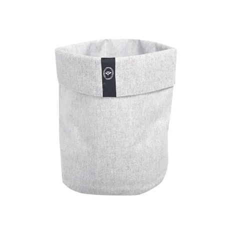 Recycled Storage Basket Elin, Light Grey/White