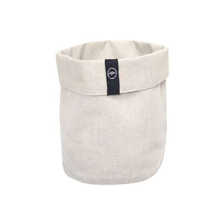 Recycled Storage Basket Elin, Linen/White