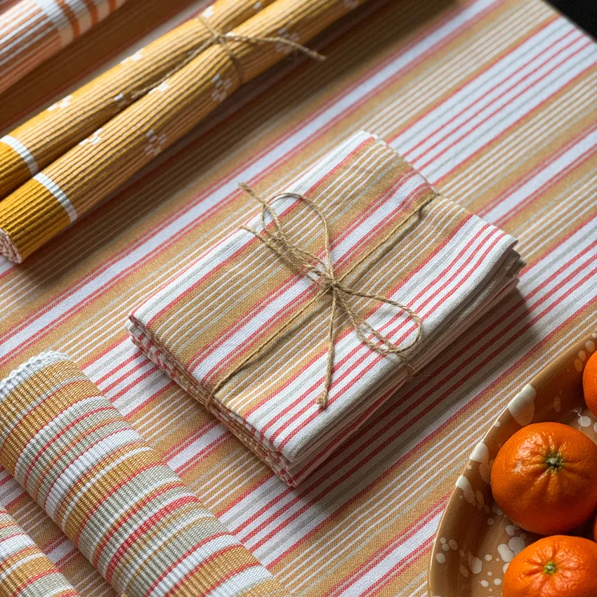 Recycled Tea Towel 2-pack Eden, Yellow/White