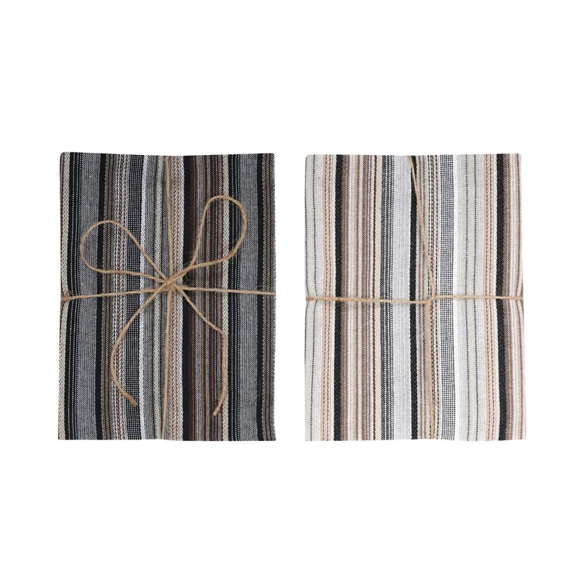 Recycled Tea Towel Recycling Goa, 2-assorted, Black Multi