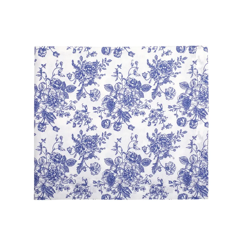 Recycled Tablecloth Juni, White/Blue