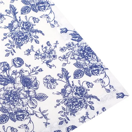 Recycled Tablecloth Juni, White/Blue