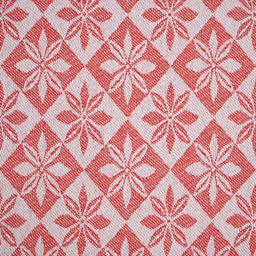 Recycled Fabric by the metre Anna, Red/Beige