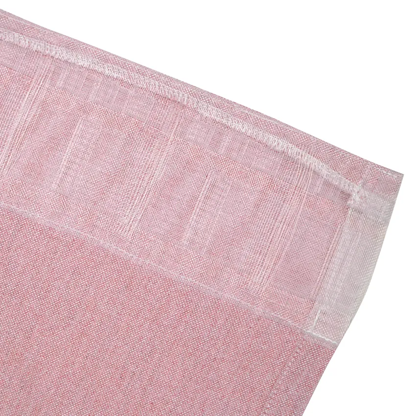 Recycled Curtain Panel 2-pack Elin, Light Pink/White