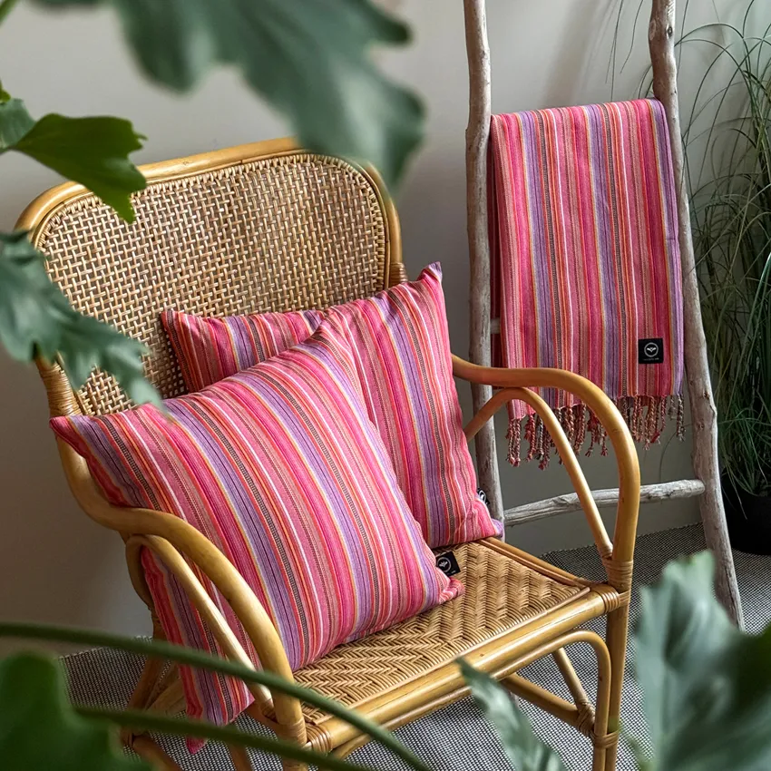 Recycled Cushion Covers Goa, Pink