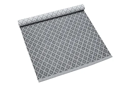 Recycled Table Runners Ella, Dark Grey/White