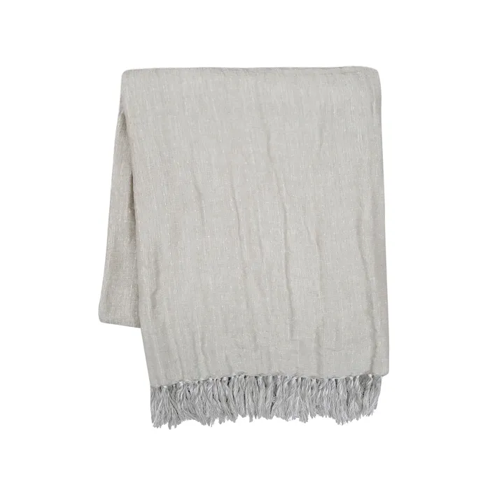 Throw Emanuel, Linen/White