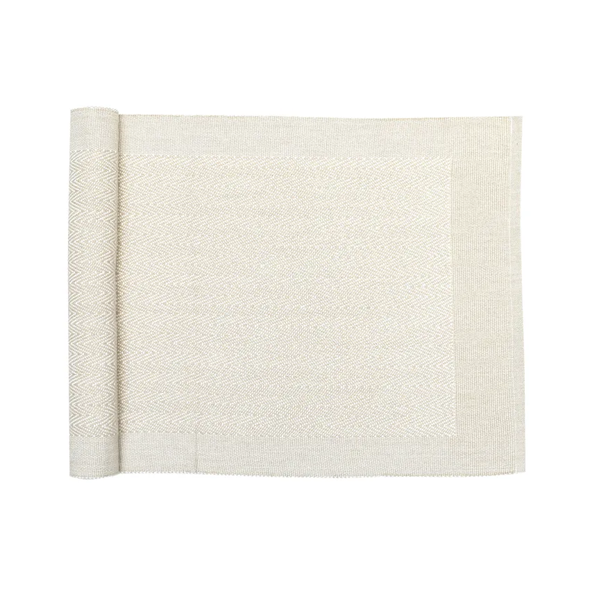 Recycled Table Runners Agnes, Linen/White