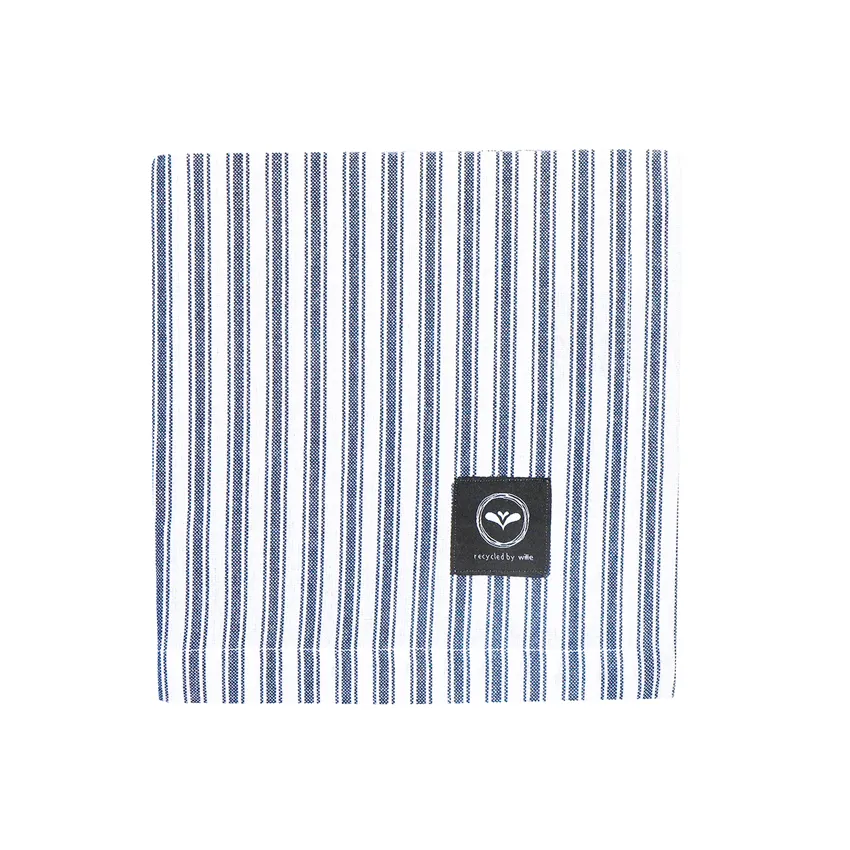 Recycled Tablecloth Grundsund Striped, Navy Blue/White