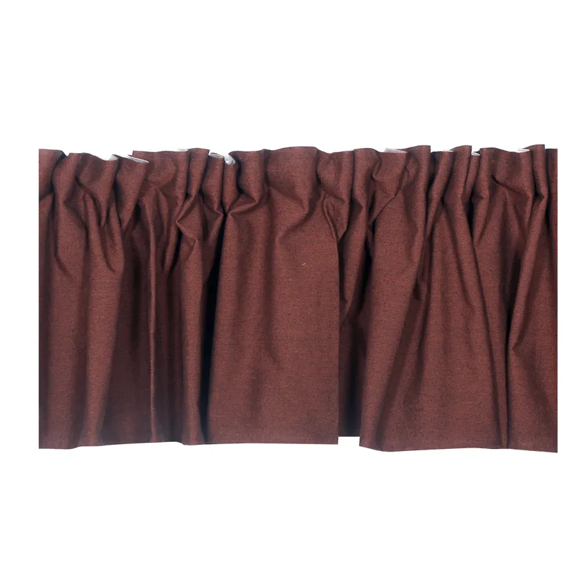 Recycled Valance Curtain Elin, Rust/Black