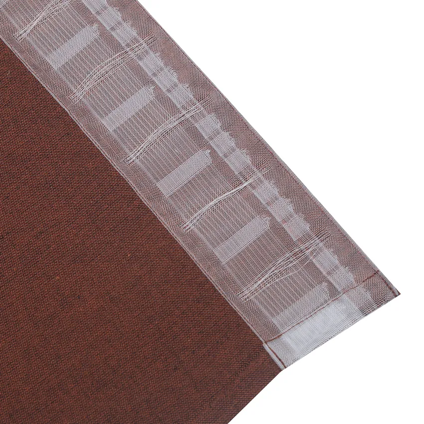 Recycled Valance Curtain Elin, Rust/Black