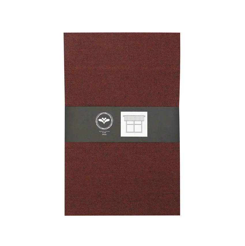 Recycled Valance Curtain Elin, Rust/Black