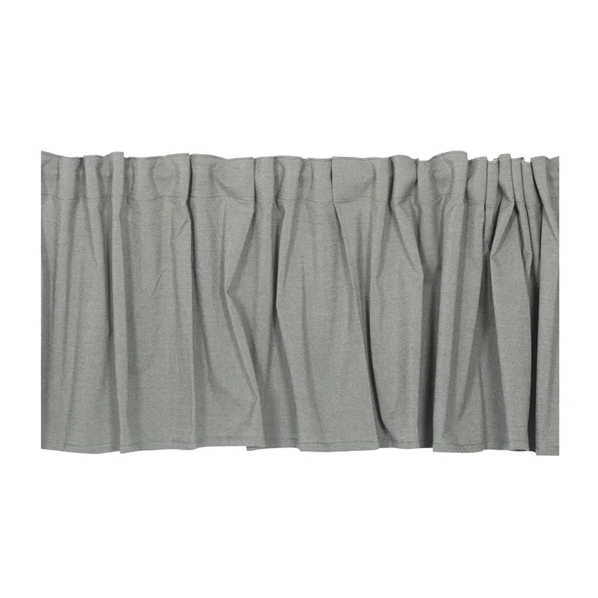 Recycled Valance Curtain Elin, Olive Green/Beige