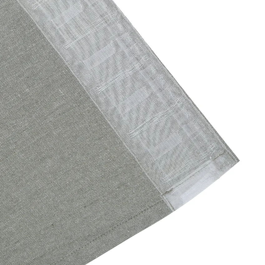 Recycled Valance Curtain Elin, Olive Green/Beige