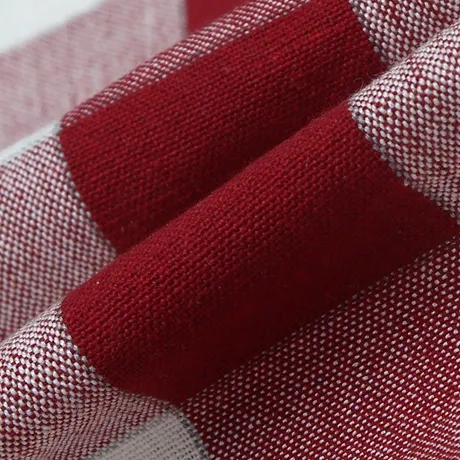 Recycled Fabric by the metre Ted, Dark Red/Beige