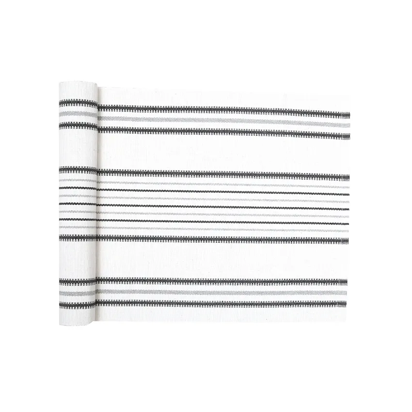 Recycled Table Runners Linda, Grey/White
