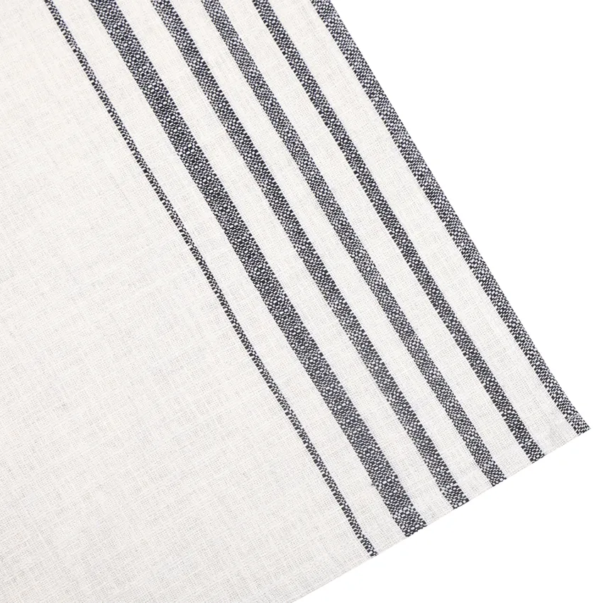 Recycled Kitchen Towel Charles, Ecru/Black