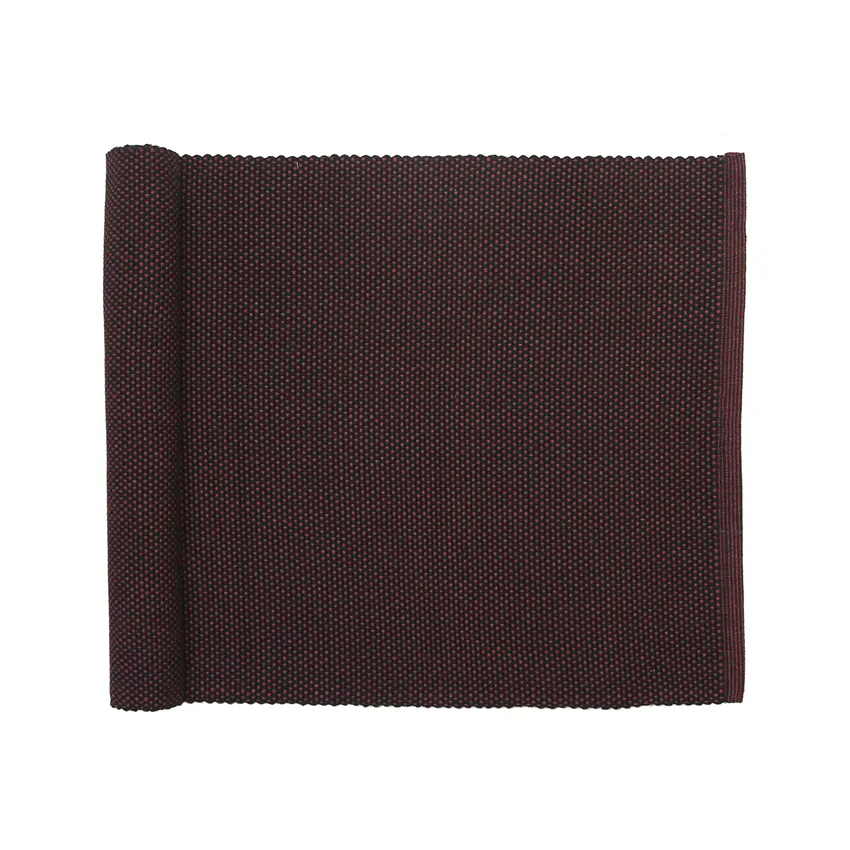 Recycled Table Runners Kalle, Burgundy/Black