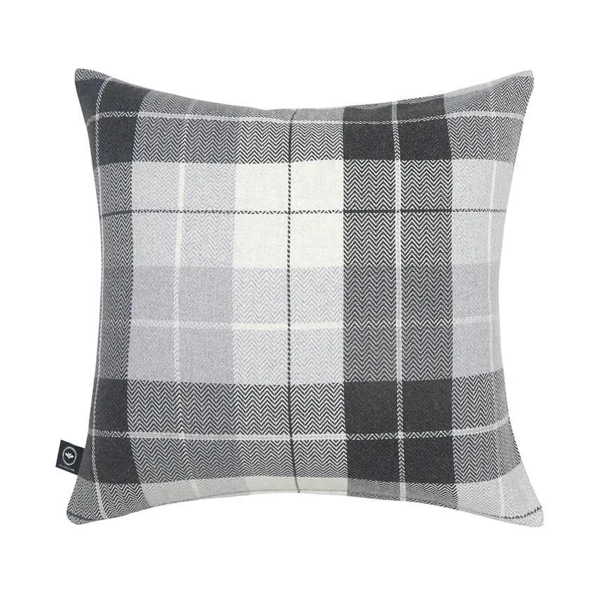 Recycled Cushion Covers Adam, Dark Grey/Light Grey/Ecru