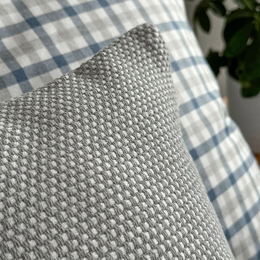 Recycled Cushion Covers Kalle, Grey/White