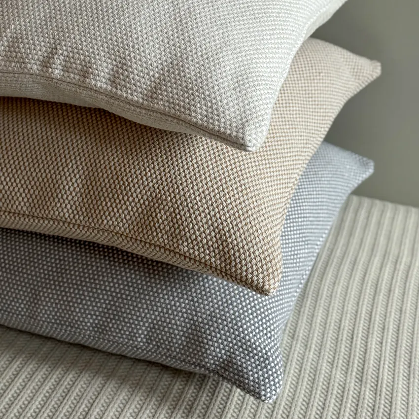 Recycled Cushion Covers Kalle, Ecru/Sand