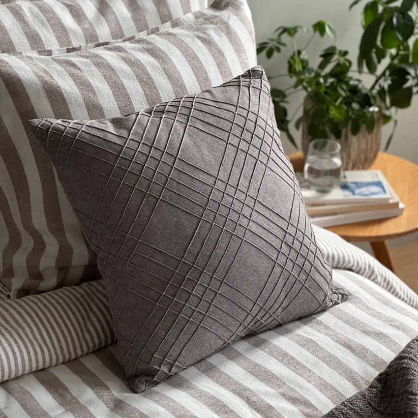 Recycled Cushion Covers Botvid, Light Brown