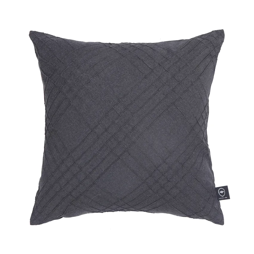 Recycled Cushion Covers Botvid, Black/Dark Grey