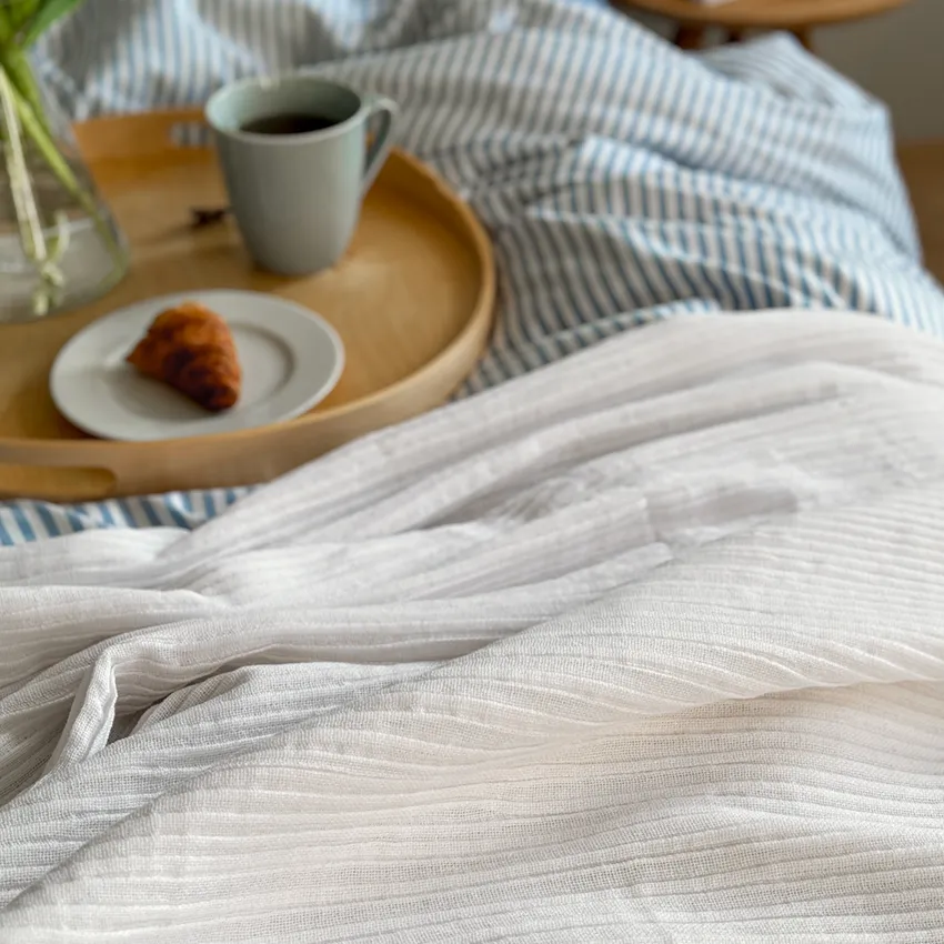 Recycled Bedspreads Samuel, White