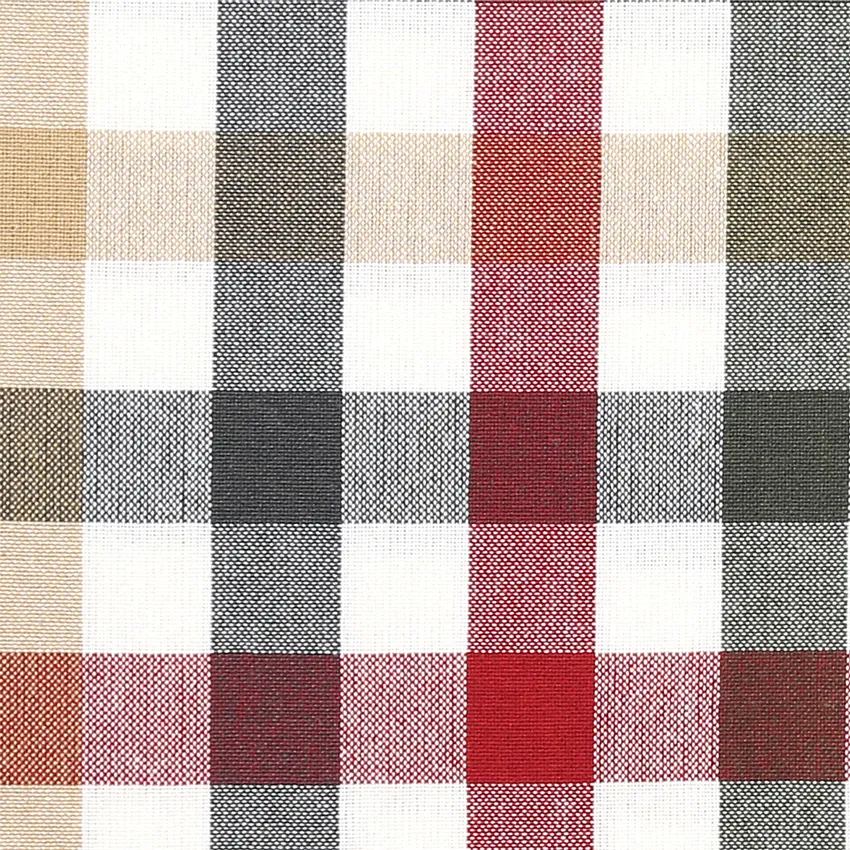 Recycled Fabric by the metre Ruth, Dark Red/Olive Green/Dark Gr