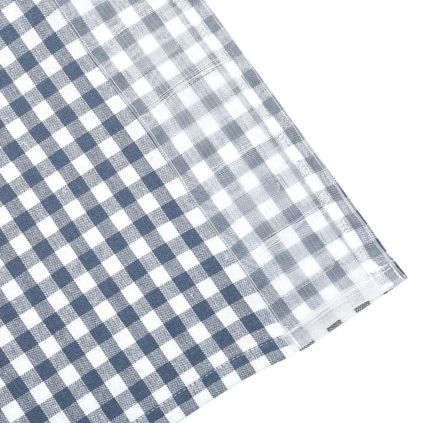 Recycled Valance Curtain Bella, Grey Blue/White