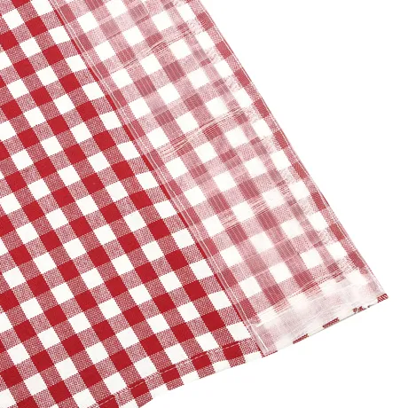 Recycled Valance Curtain Bella, Dark Red/Beige