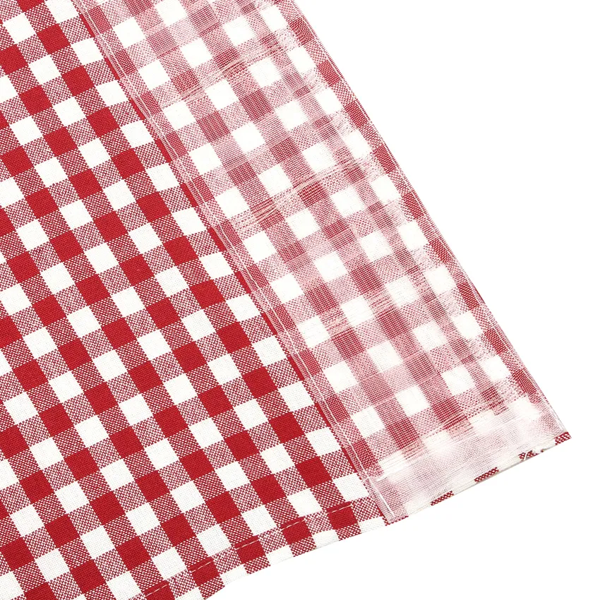 Recycled Valance Curtain Bella, Dark Red/Beige