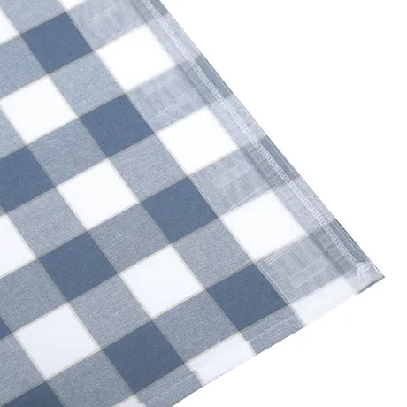 Recycled Valance Curtain Ted, Grey Blue/Linen/White