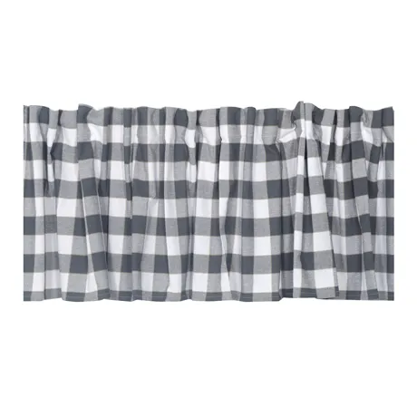 Recycled Valance Curtain Ted, Dark Grey/Sand/White