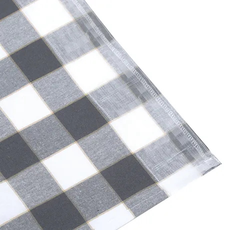 Recycled Valance Curtain Ted, Dark Grey/Sand/White